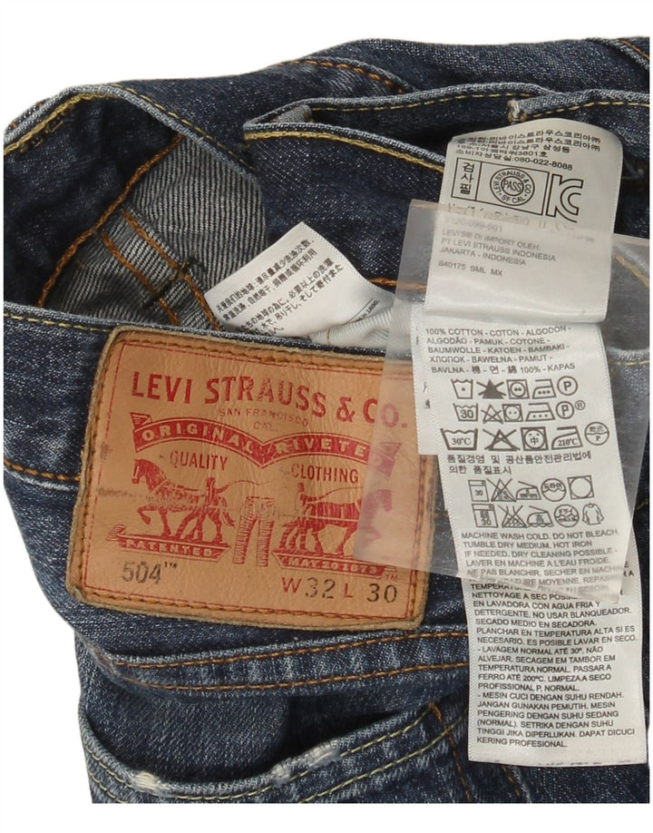 Levi's Herren 504 Straight Jeans W32 L30 Blau