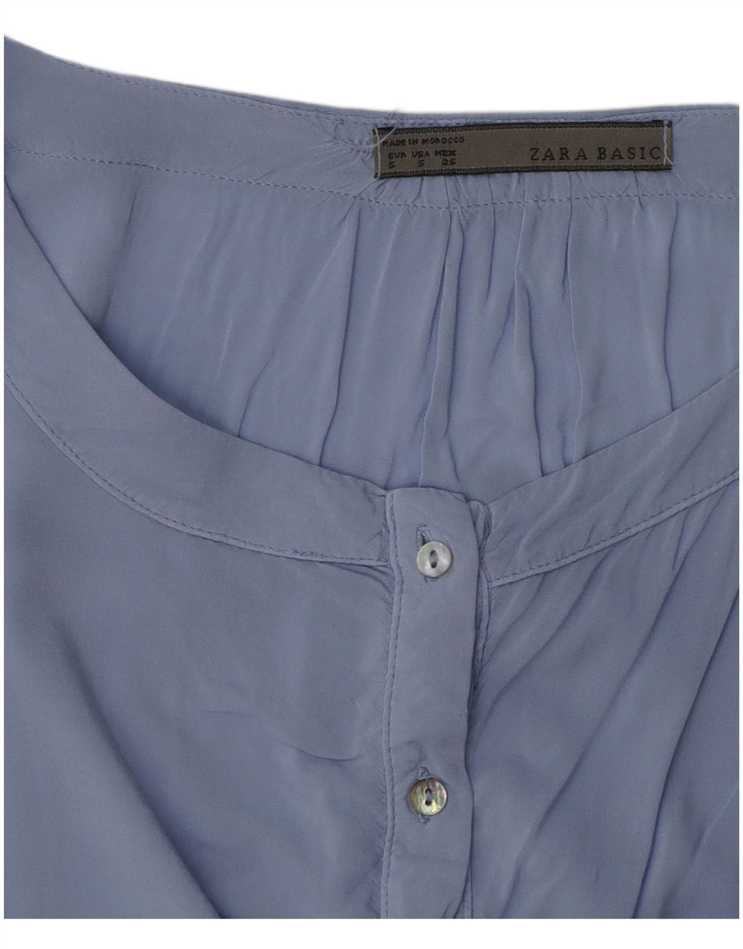 Zara Damen-Blusenoberteil in Übergröße, Gr. 10, klein, Blau