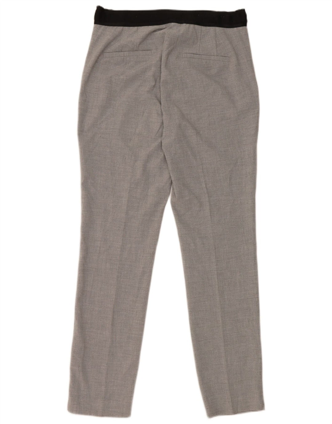 Zara Damen Tapered Chino Hose Medium W30 L28 Grau Polyester