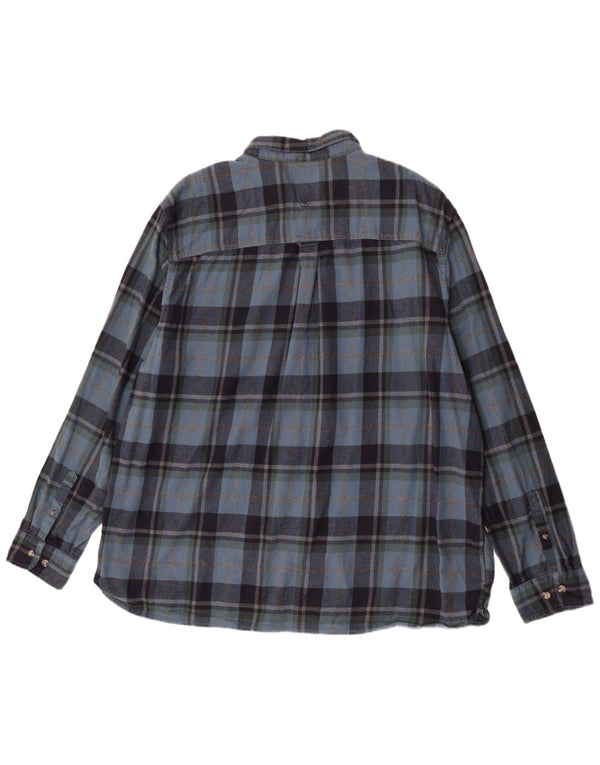 Fat Face Herren-Flanellhemd mit normaler Passform, 4XL, marineblau, kariert, Baumwolle