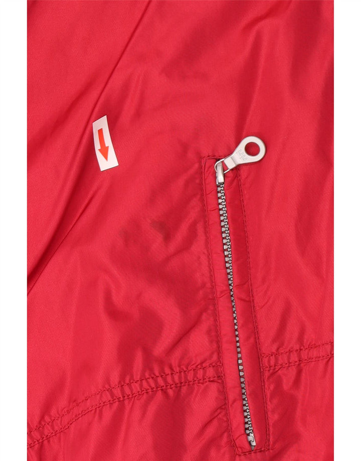 Vintage Damen Übergroße Skijacke IT 44/46 Mittelroter Farbblock