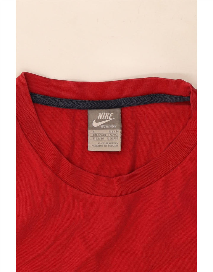 Nike Herren Grafik T-Shirt Top UK 42/44 Large Rot