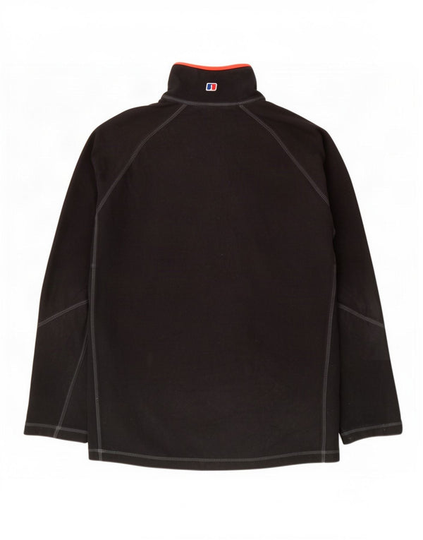 Berghaus Herren-Fleecepullover mit Reißverschluss, XL, Schwarz, Polyester