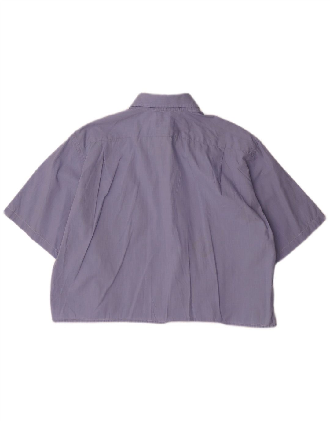 LACOSTE Damen Crop Übergroßes Kurzarmhemd Größe 43 Large Blau