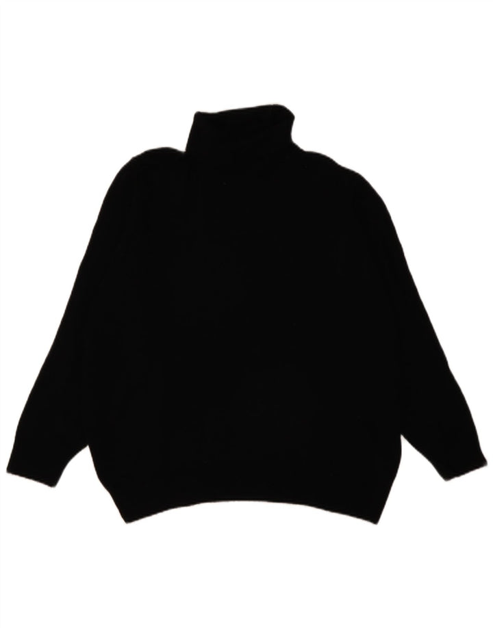 Marks & Spencer Damen Rollkragenpullover, UK 20 2XL, schwarze Schurwolle