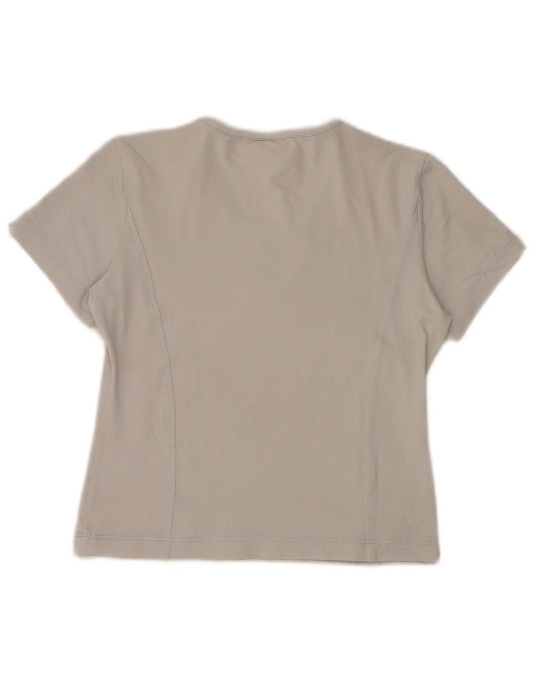Adidas Damen T-Shirt Top UK 12 Mittelgraues Polyamid