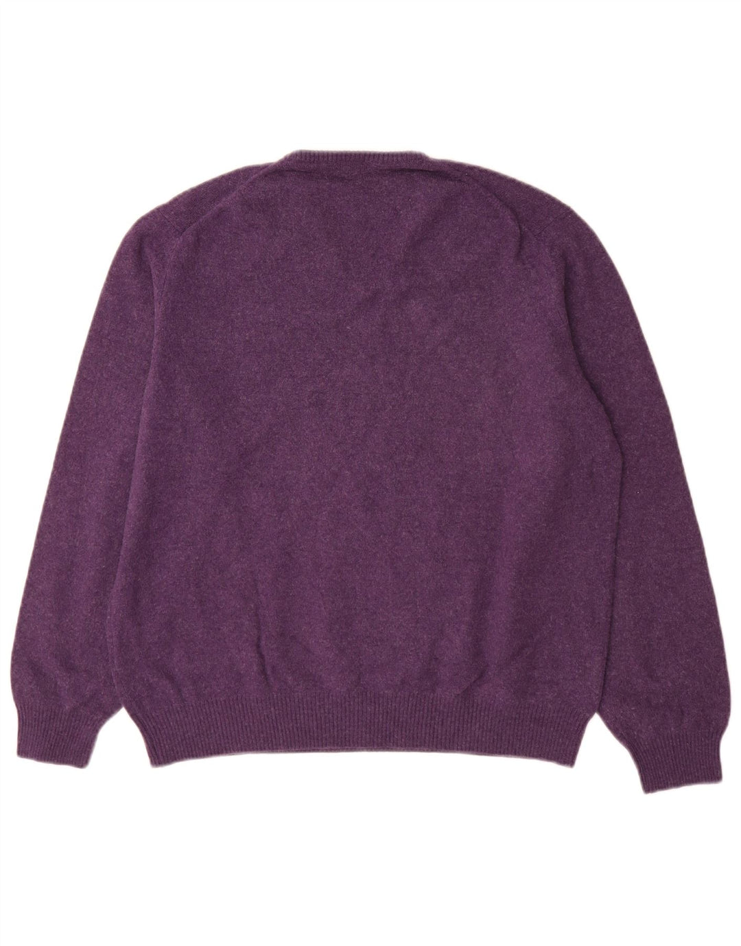 Massimo Dutti Herren V-Ausschnitt Pullover Pullover XL Lila Wolle