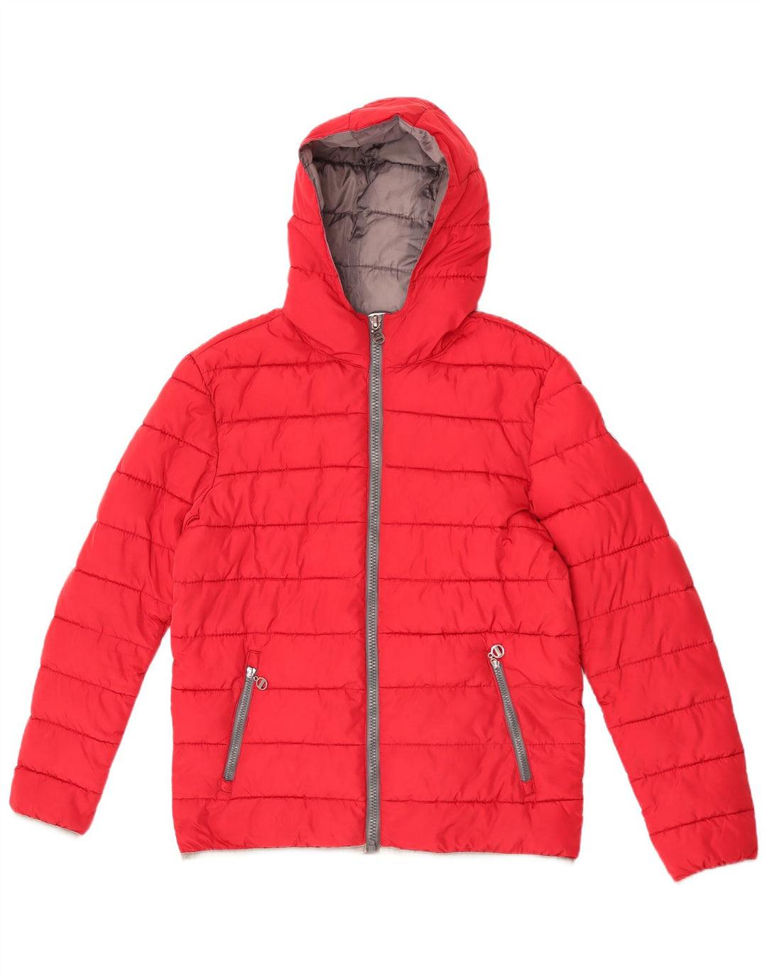 Colmar Wattierte Jungenjacke mit Kapuze, 15–16 Jahre, 2XL, rotes Polyester