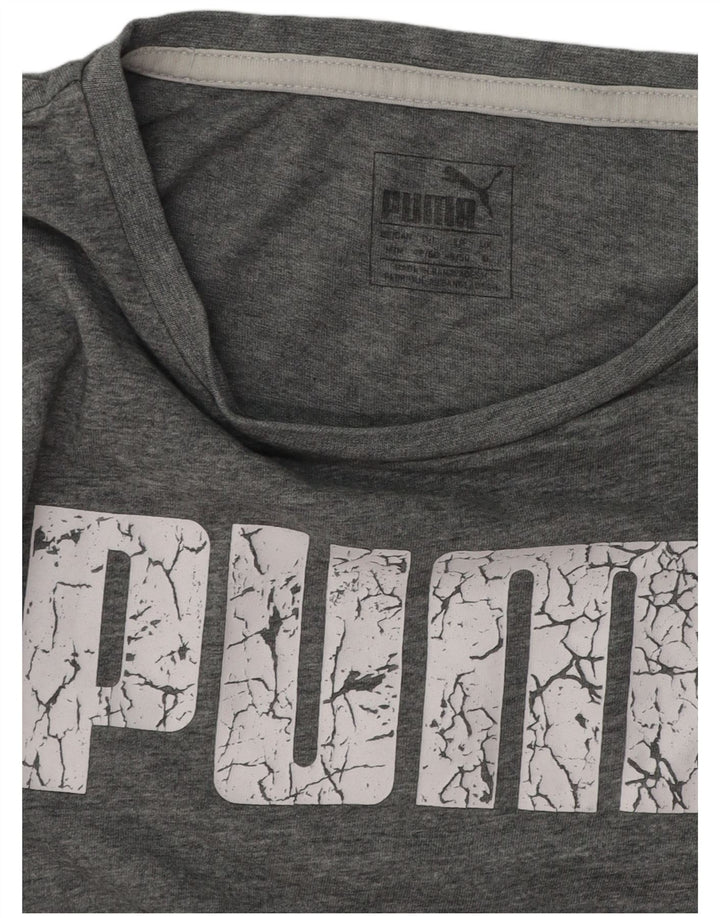 PUMA Herren Graphic T-Shirt Top Mittelgrau