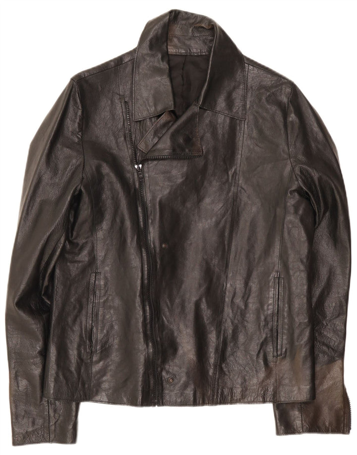 Vintage Herren Bikerjacke UK 34 XS Schwarz