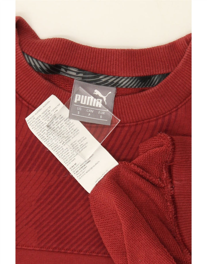 PUMA Mens Sweatshirt Jumper Small Red Cotton Vintage Puma and Second-Hand Puma from Messina Hembry 