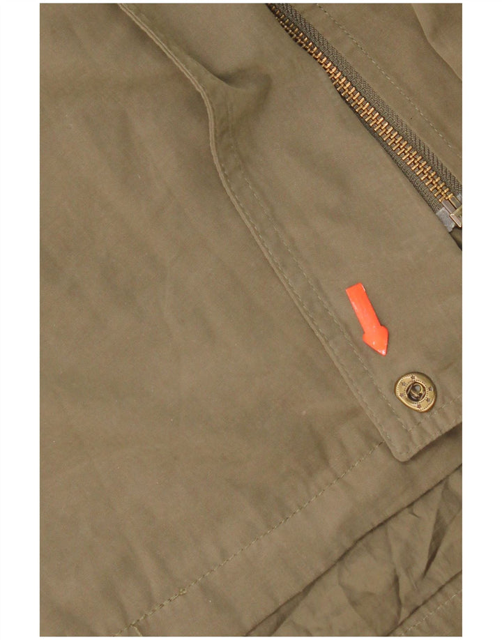 Oasis Damen-Parkajacke mit Kapuze, UK 10, Größe S, Khaki, Polyester