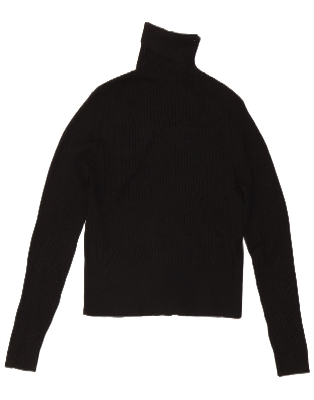 Zara Damen Crop Rollkragenpullover Pullover UK 14 Large Schwarz