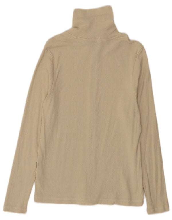 Marks & Spencer Damen-Trainingsanzug-Top-Jacke, UK 12, mittelbeige Baumwolle