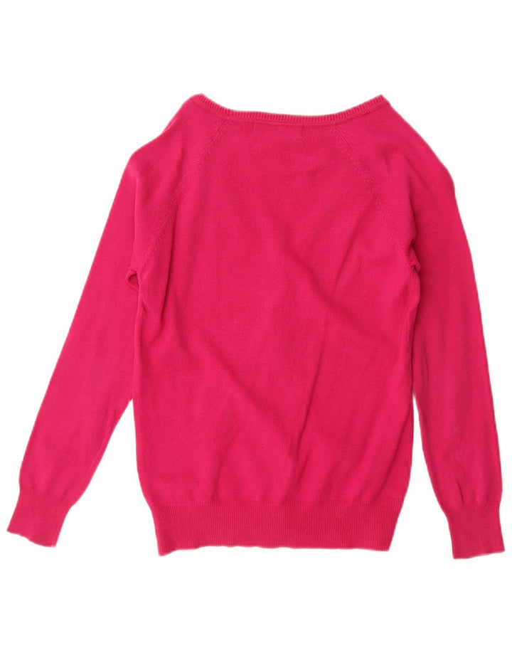 Zara Damen Strickjacke UK 12 Mittelrosa