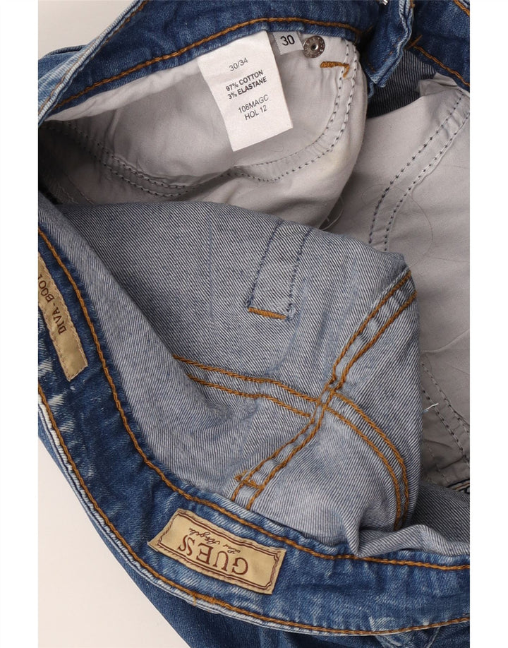 Guess Bootcut-Jeans für Damen, W30, L30, blaue Baumwolle