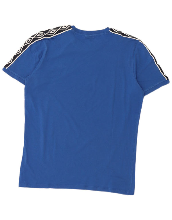 Umbro Herren-Grafik-T-Shirt-Oberteil Mittelblauer Farbblock