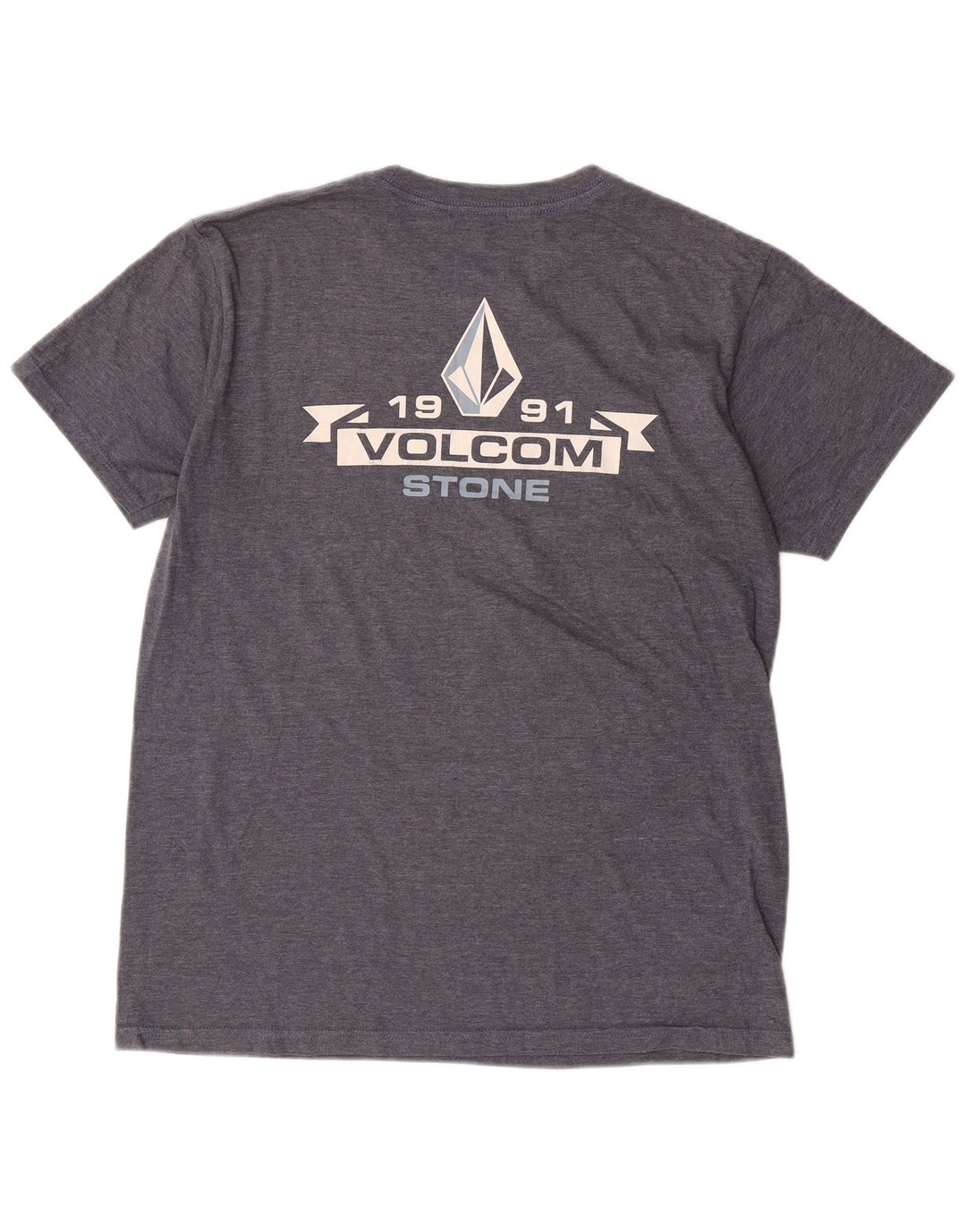 Volcom Herren-Grafik-T-Shirt-Oberteil aus Baumwolle in mittlerem Marineblau