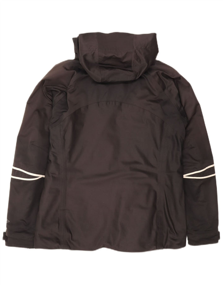 Columbia Damen-Windbreakerjacke mit Kapuze, UK 16, Größe L, Schwarz, Polyester