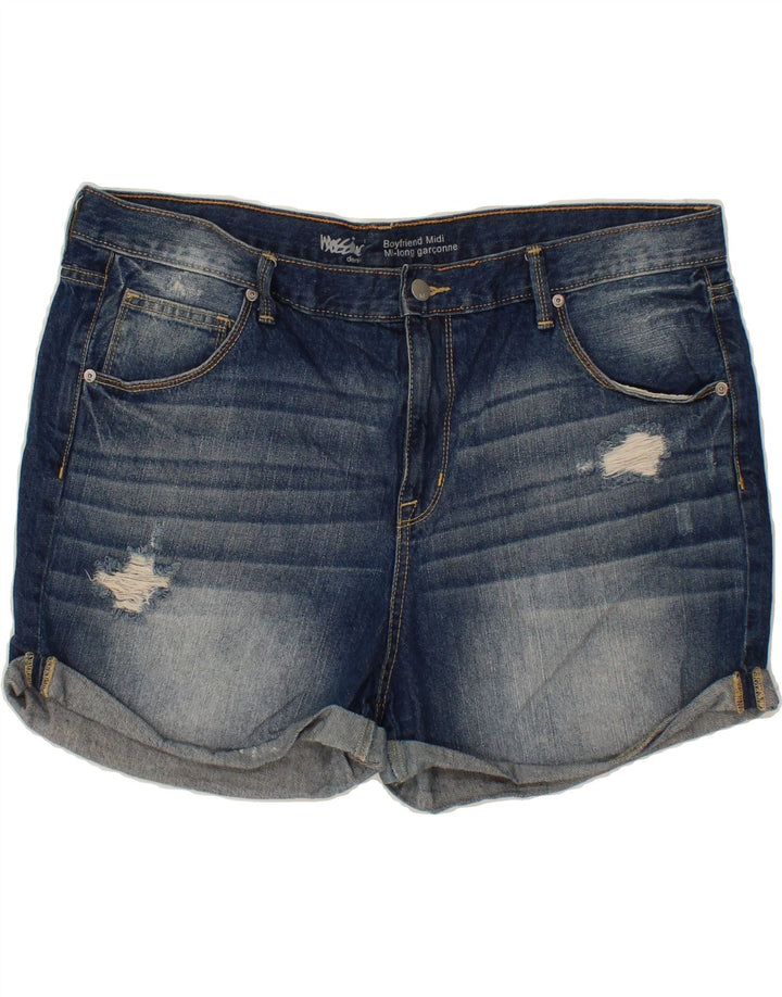 MOSSIMO Womens Boyfriend Distressed Denim Shorts US 16 2XL W40  Blue Vintage Mossimo and Second-Hand Mossimo from Messina Hembry 