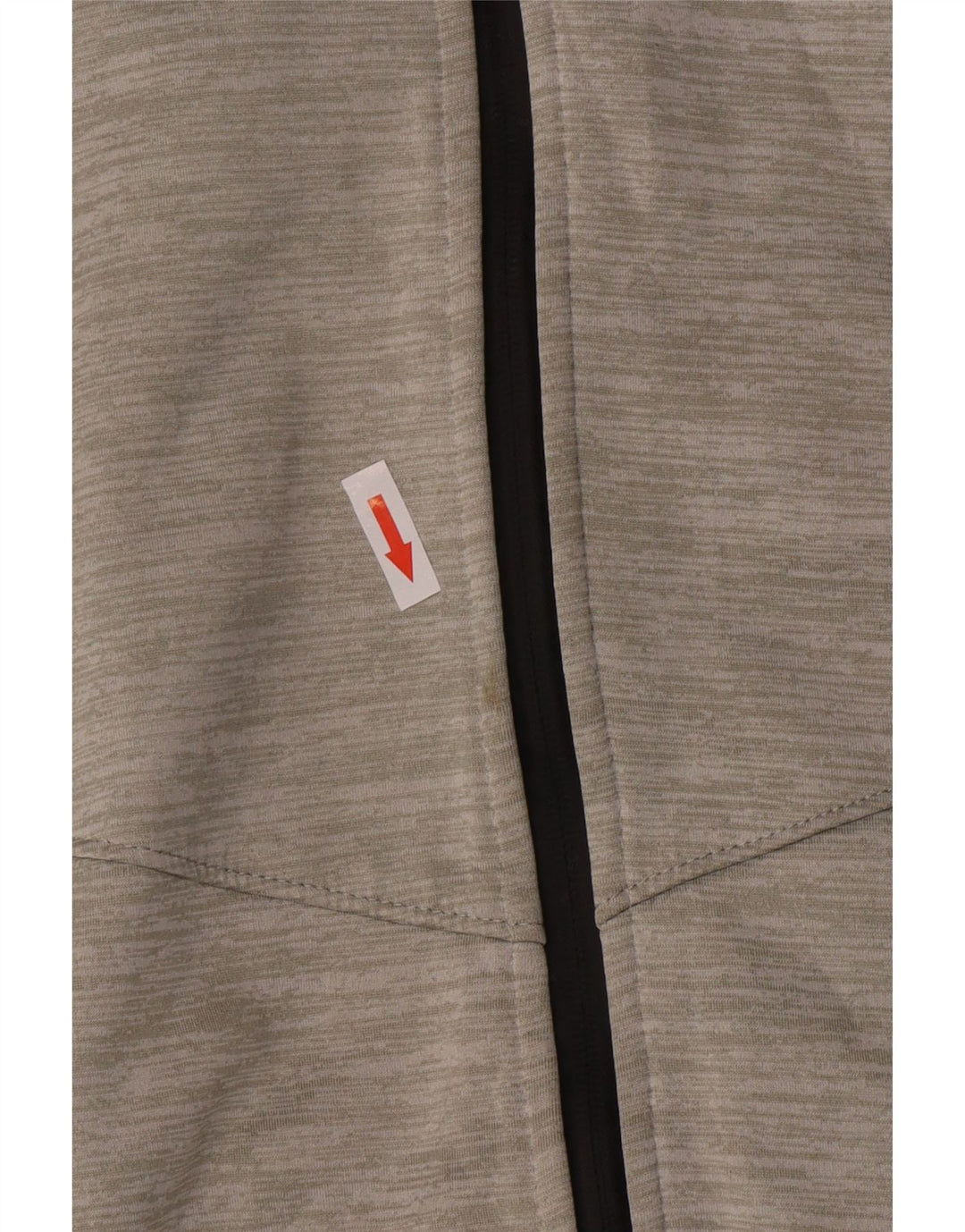 Superdry Damen-Kapuzenpullover mit Reißverschluss, UK 12, Mittelgraues Nadelstreifen-Polyester