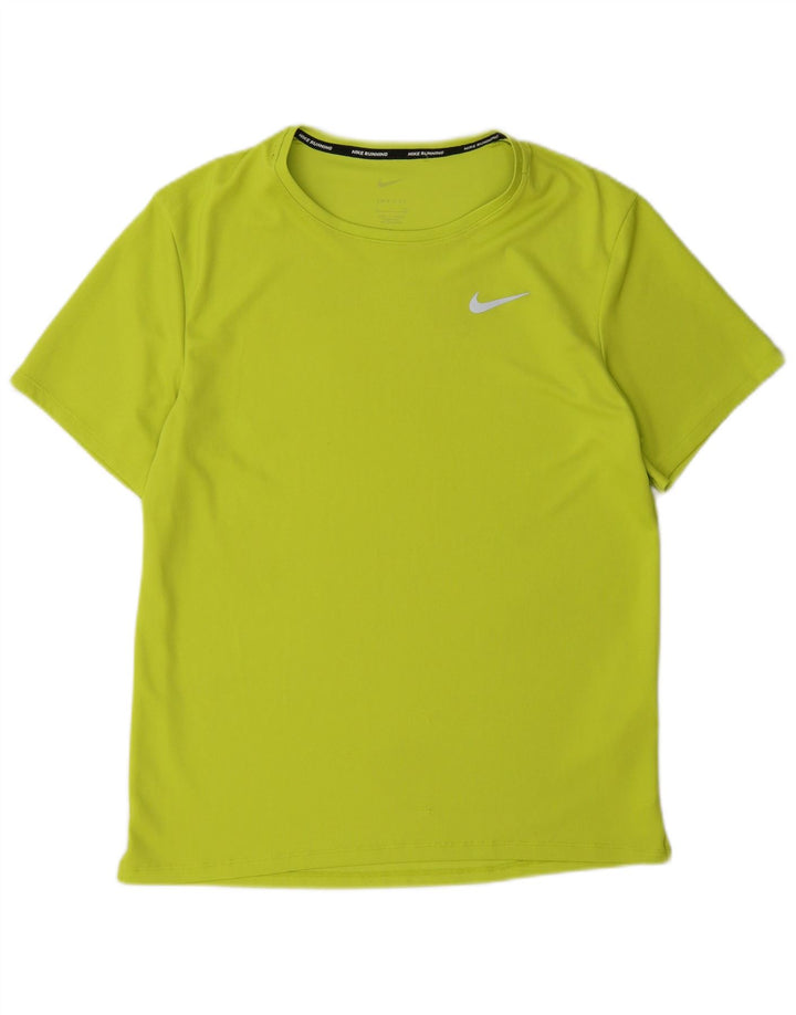 Nike Herren Dri Fit T-Shirt Top Small Grün Polyester