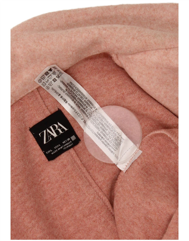 Zara Womens Open Overcoat UK 16 Large Rosa Polyester