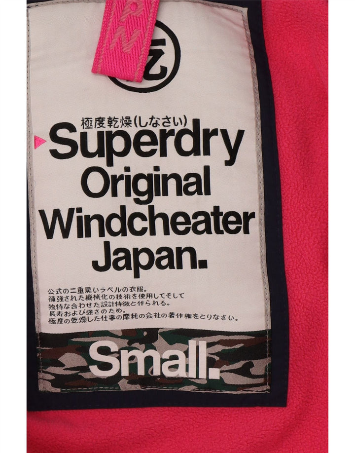 Superdry Damen Windcheater mit Kapuze, Windjacke, Gr. 10, Marineblau