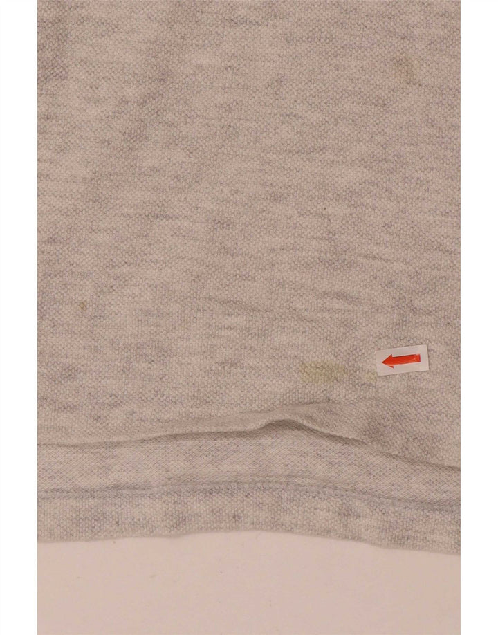 Champion Herren-Langarm-Poloshirt Mittelgrau meliert