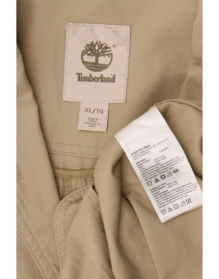 Timberland Herren 3-Knopf-Blazerjacke UK 42 XL Beige Baumwolle