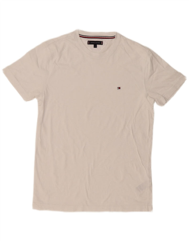 Tommy Hilfiger Herren T-Shirt Top Small Weiß Baumwolle