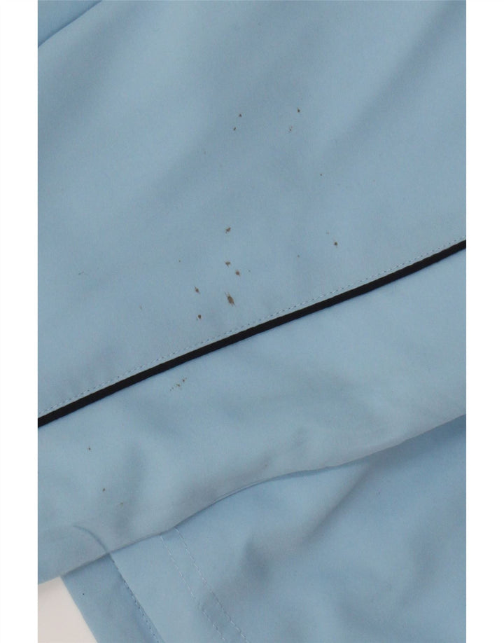 Adidas Damen Trainingsanzug Top Jacke UK 12 Mittelblaues Polyester