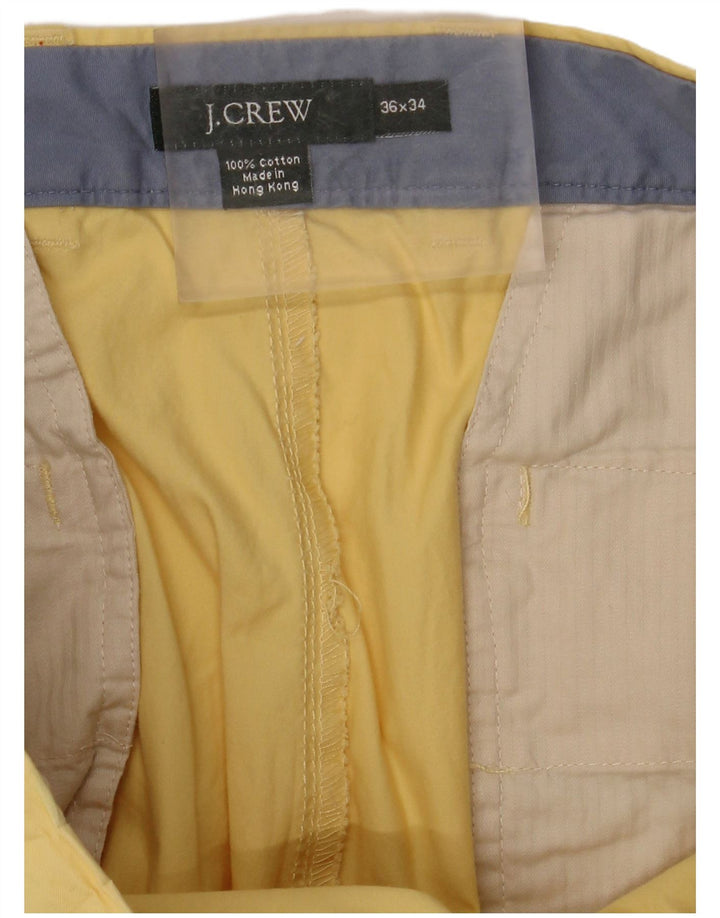 J. CREW Gerade Chinohose für Herren, W36, L34, gelbe Baumwolle