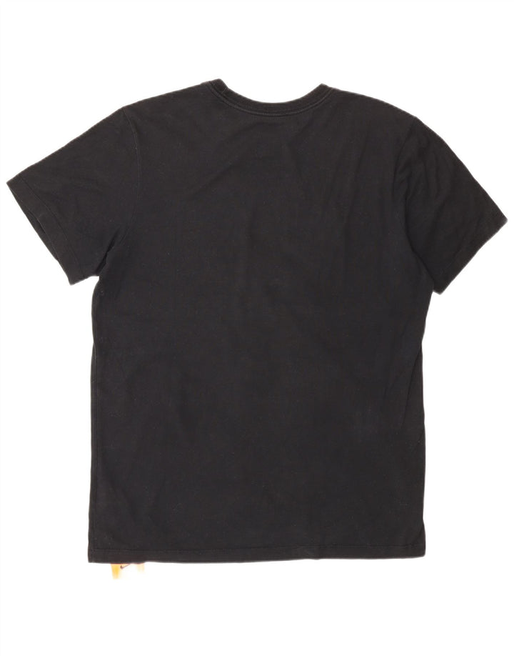 Nike Herren Dri Fit Graphic T-Shirt-Oberteil aus mittelschwarzer Baumwolle