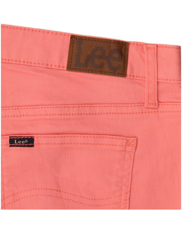 Lee Damen-Jeansshorts mit mittelhohem Bund und normaler Passform, W34, Größe L, Rosa
