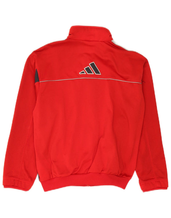 Adidas Jungen Grafik-Trainingsanzug-Top-Jacke, 11–12 Jahre, rotes Farbblockdesign