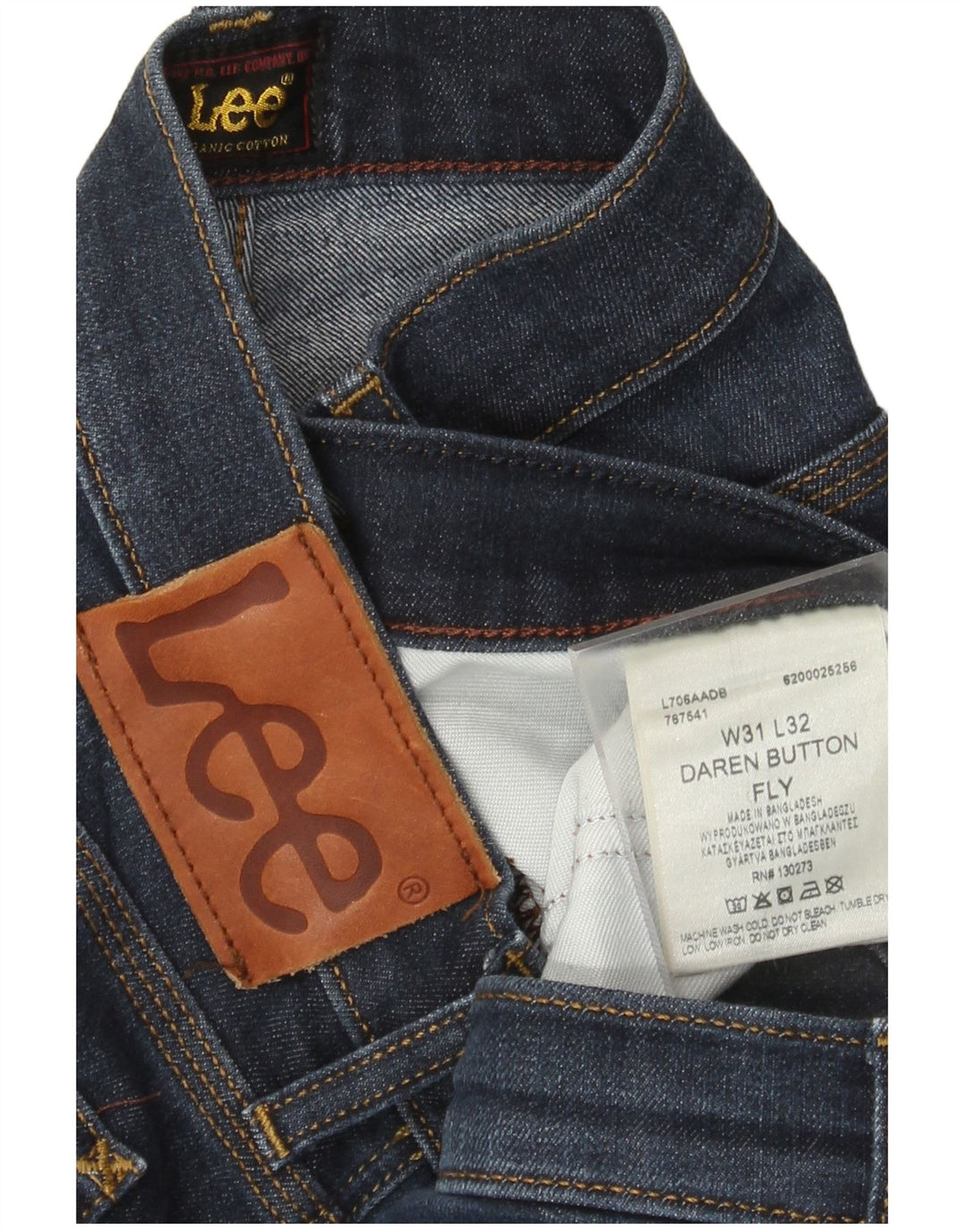 Lee Herren Daren Slim Jeans W31 L27 Marineblau Baumwolle