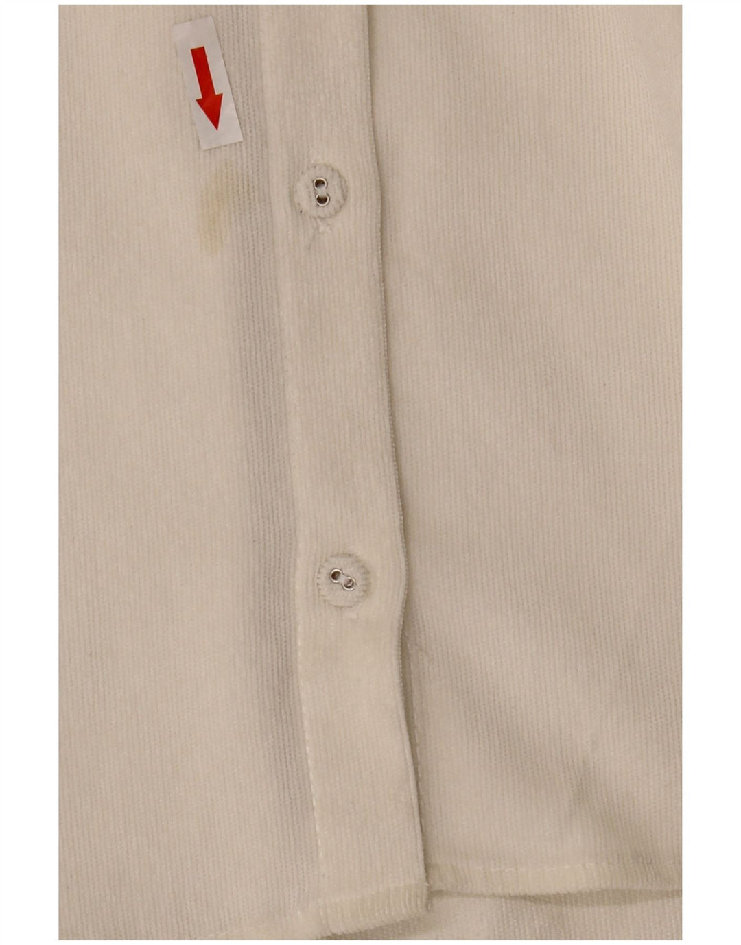 Zara Damen Übergroßes Cordhemd UK 10 Small Weiß Polyester