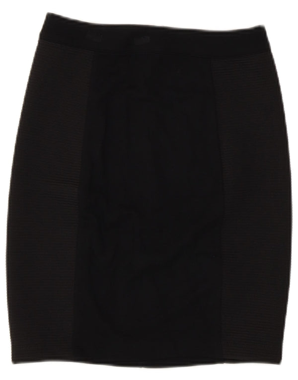 French Connection Damen Bleistiftrock UK 8 Small W26 Schwarz Polyester