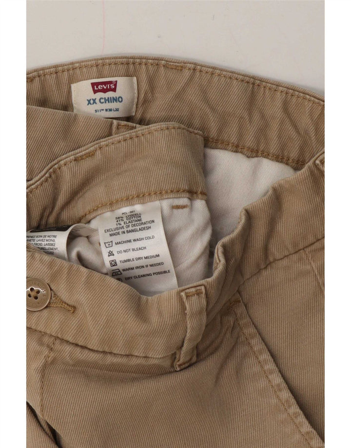 Levi's Herren 511 Slim Chinohose W30 L27 Beige Lyocell