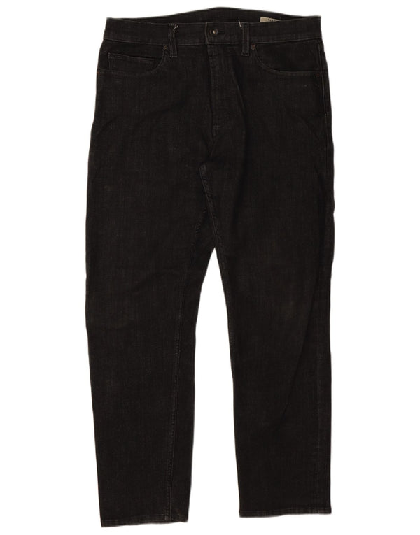 Marks & Spencer Herren Tapered Jeans W34 L29 Marineblau Baumwolle