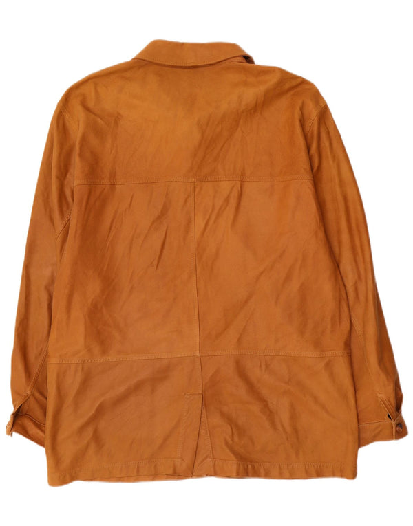 Vintage Herren Wildlederjacke IT 54 2XL Beige
