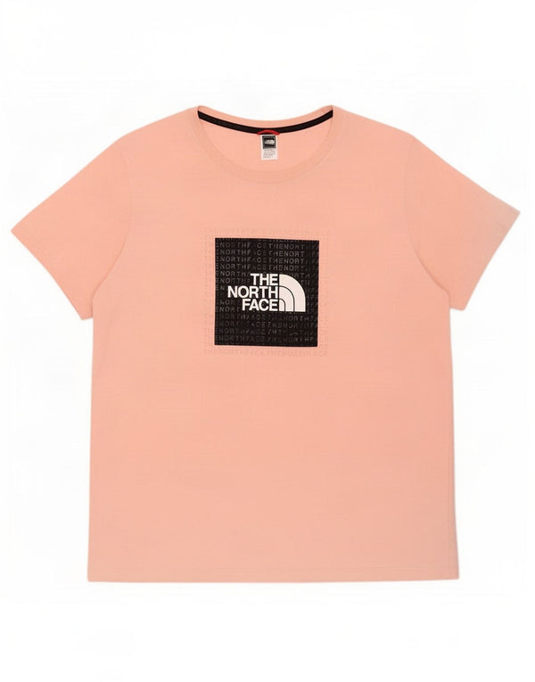 The North Face Womens Graphic T-Shirt Top UK 18 XL Rosa Baumwolle
