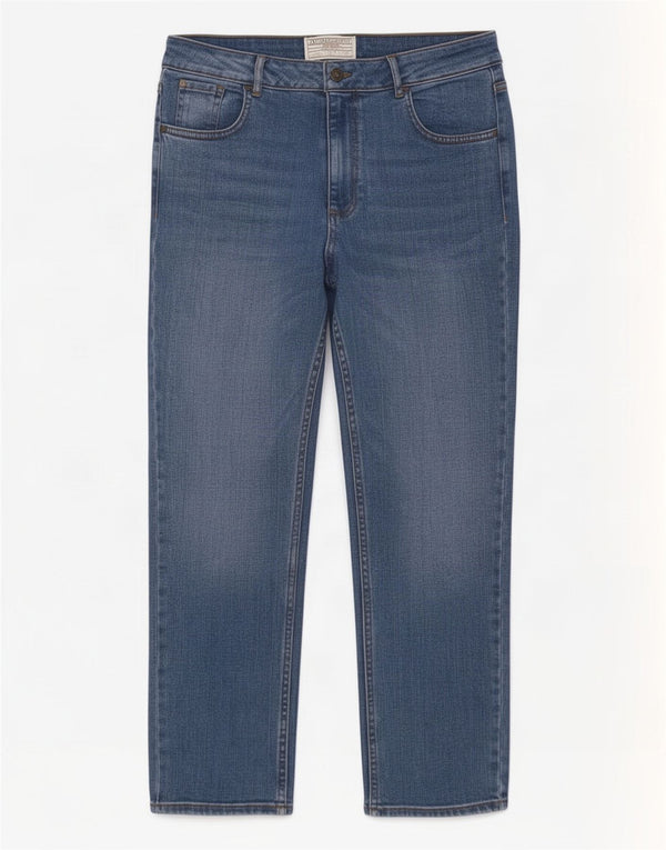 Fat Face Damen Straight Jeans UK 12 Medium W30 L27 Blaue Baumwolle