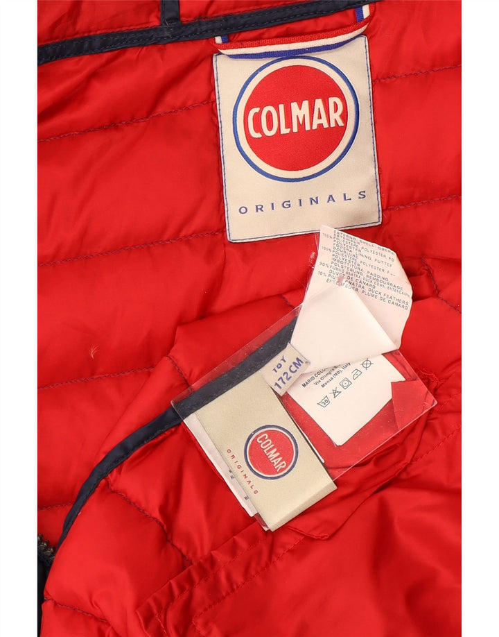 Colmar Wattierte Jungenjacke mit Kapuze, 15–16 Jahre, marineblaues Polyester