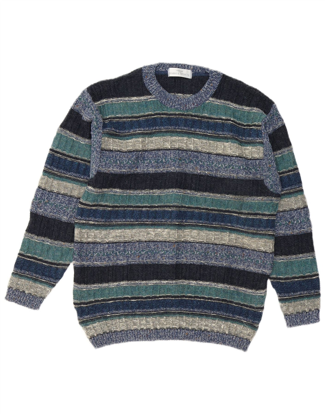 Marks & Spencer Herren St. Michael Pullover mit Rundhalsausschnitt, Größe S, Blau
