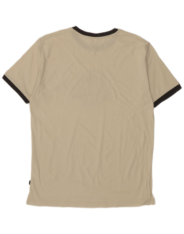 ASICS Herren-T-Shirt mit Grafik, Größe L, Beige, Baumwolle