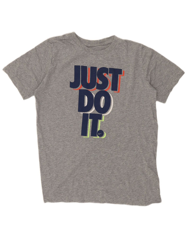 Nike T-Shirt mit Grafik für Jungen, 13–14 Jahre, XL, graue Baumwolle