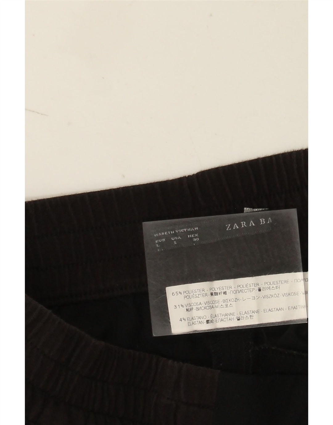 Zara Damen Freizeitshorts, Größe L, W32, Schwarz, Polyester