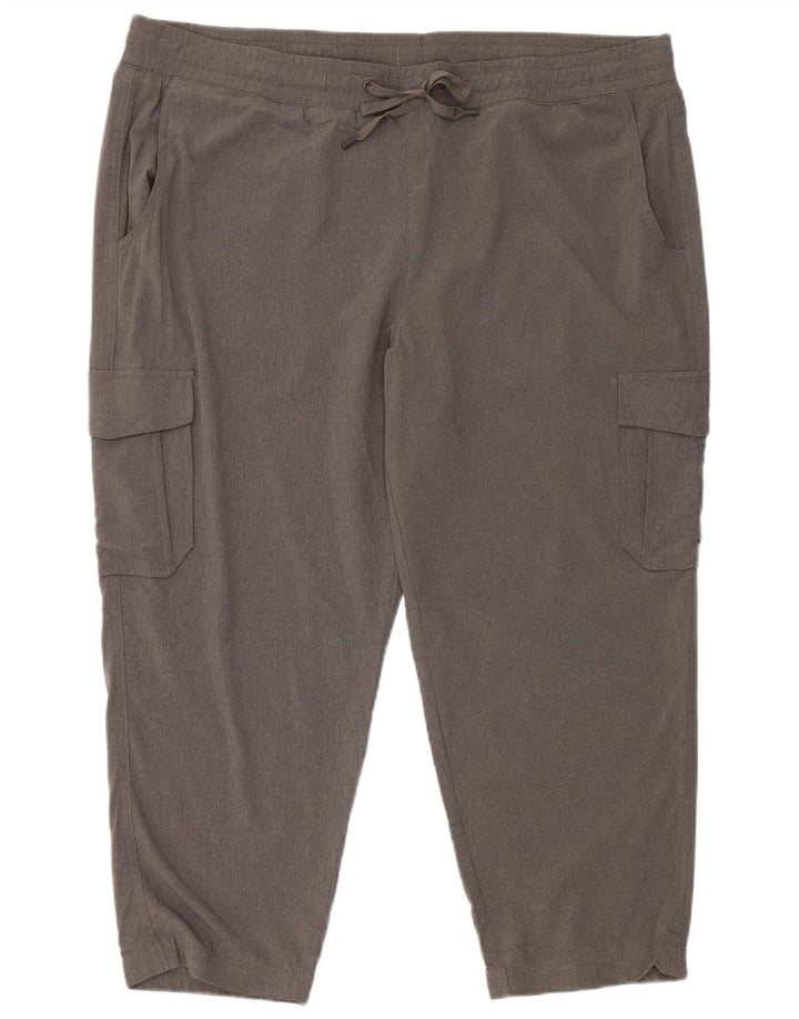 Eddie Bauer Damen Capri Cargo-Trainingshose UK 18 XL Grau Polyester